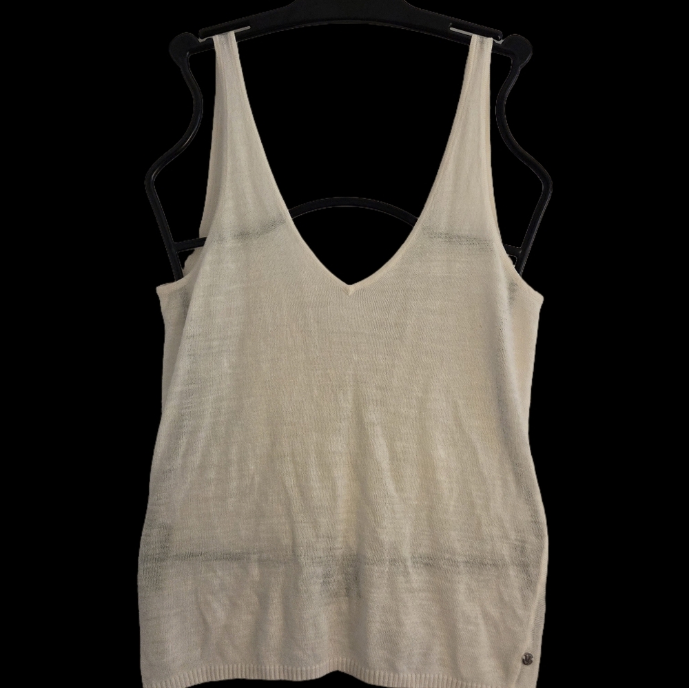 lululemon athletica Cream V-Neck Tank Top